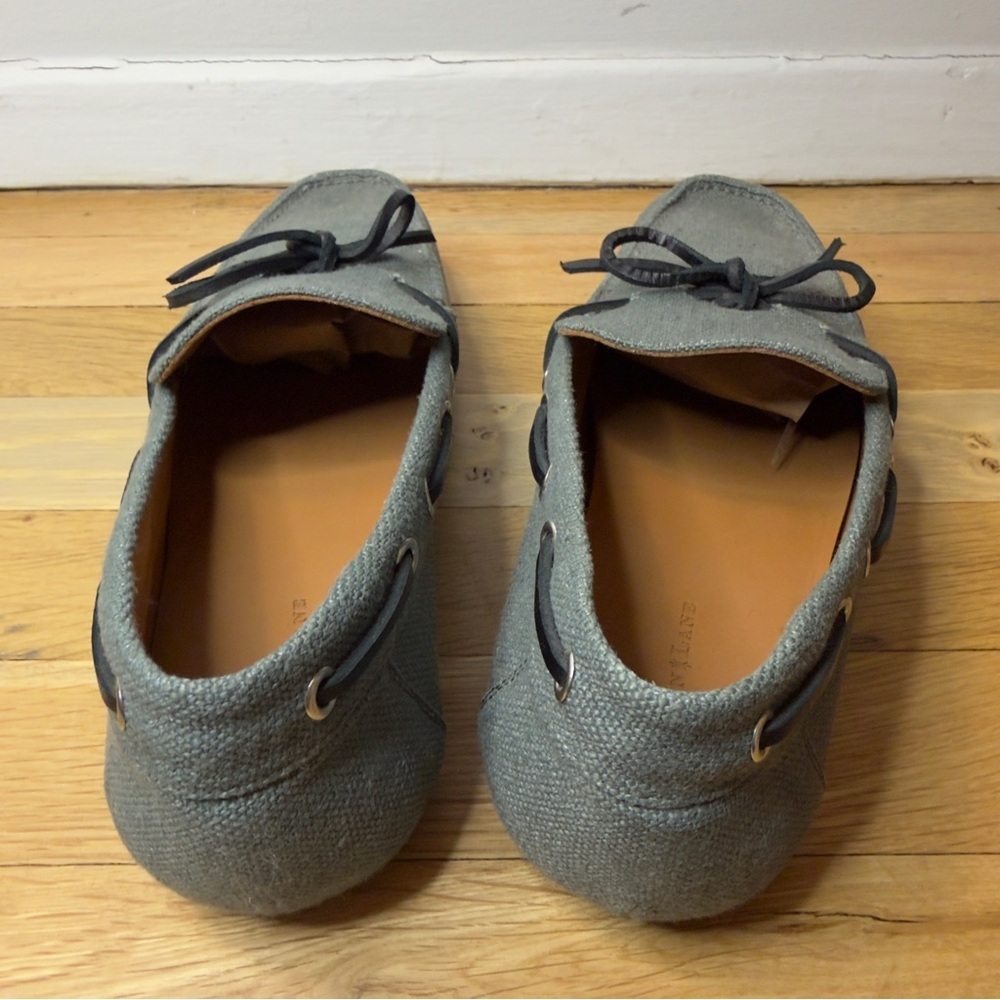 Alton Lane Gray Canvas Slip-On Driving Loafers Size 42 - Picture 6 of 8